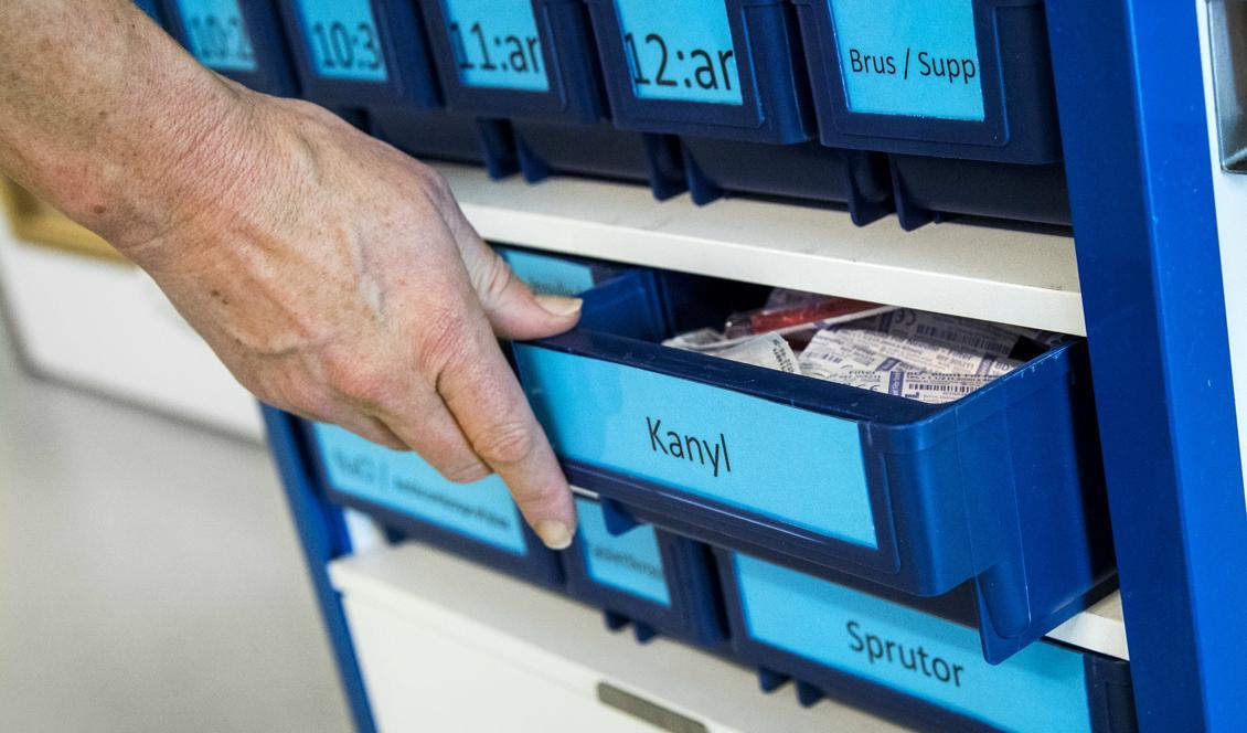 En kvinna greps på tisdagen på Värnamo sjukhus, sedan hon iklädd sjukhuskläder försökt få ut narkotikaklassade läkemedel. Foto: Claudio Bresciani/TT-arkivbild