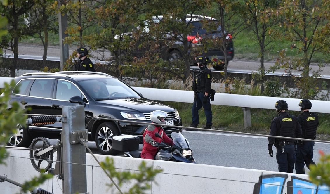 Den stora polisinsatsen i Danmark kan ha en koppling till terrorattacken mot en militärparad i staden Ahvaz i Iran. Foto: Johan Nilsson/TT-arkivbild