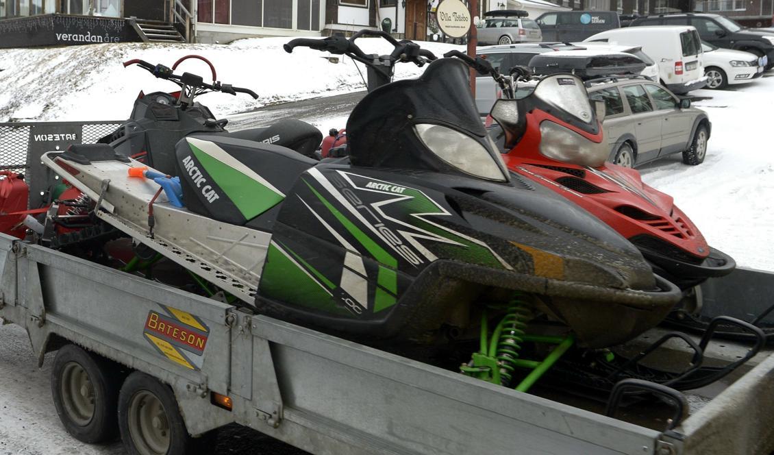 Tjuvar har stulit 40 nya snöskotrar i Mora. Foto: Janerik Henriksson/TT-arkivbild