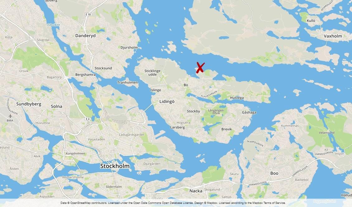 Här syntes den misstänkta ubåten. Foto: TT