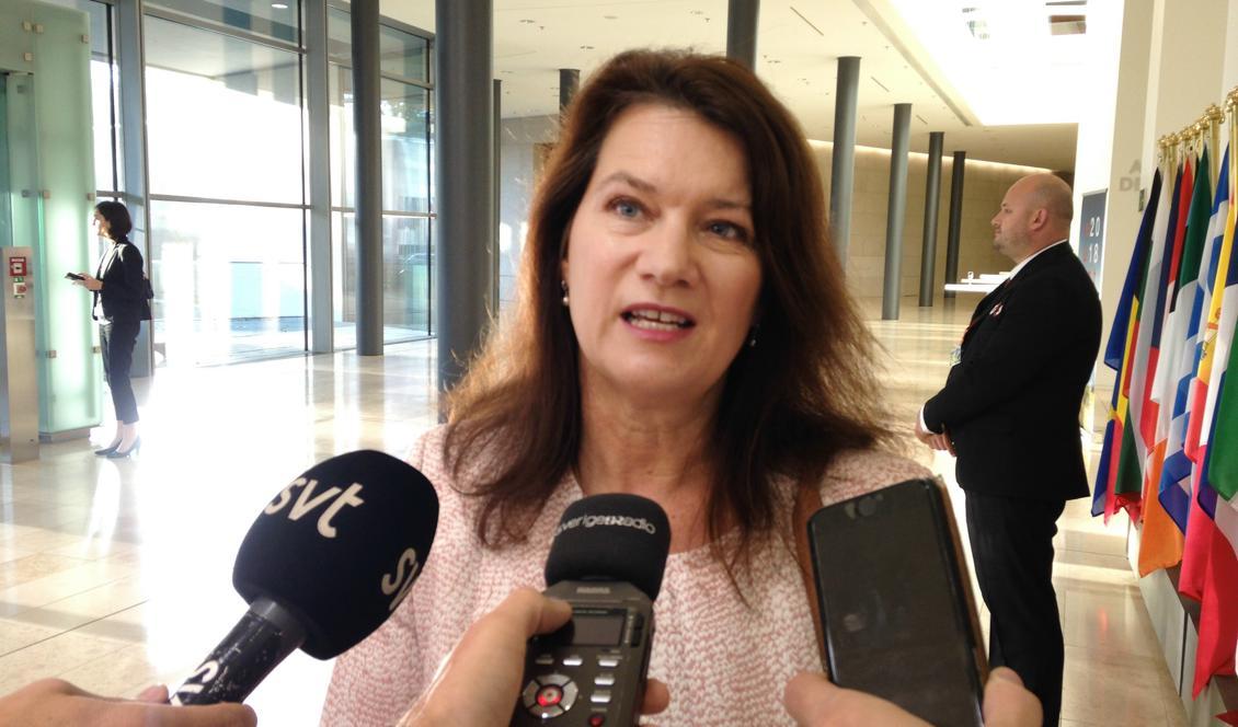 EU-minister Ann Linde och hennes kollegor diskuterar brexit. Foto: Wiktor Nummelin/TT-arkivfoto