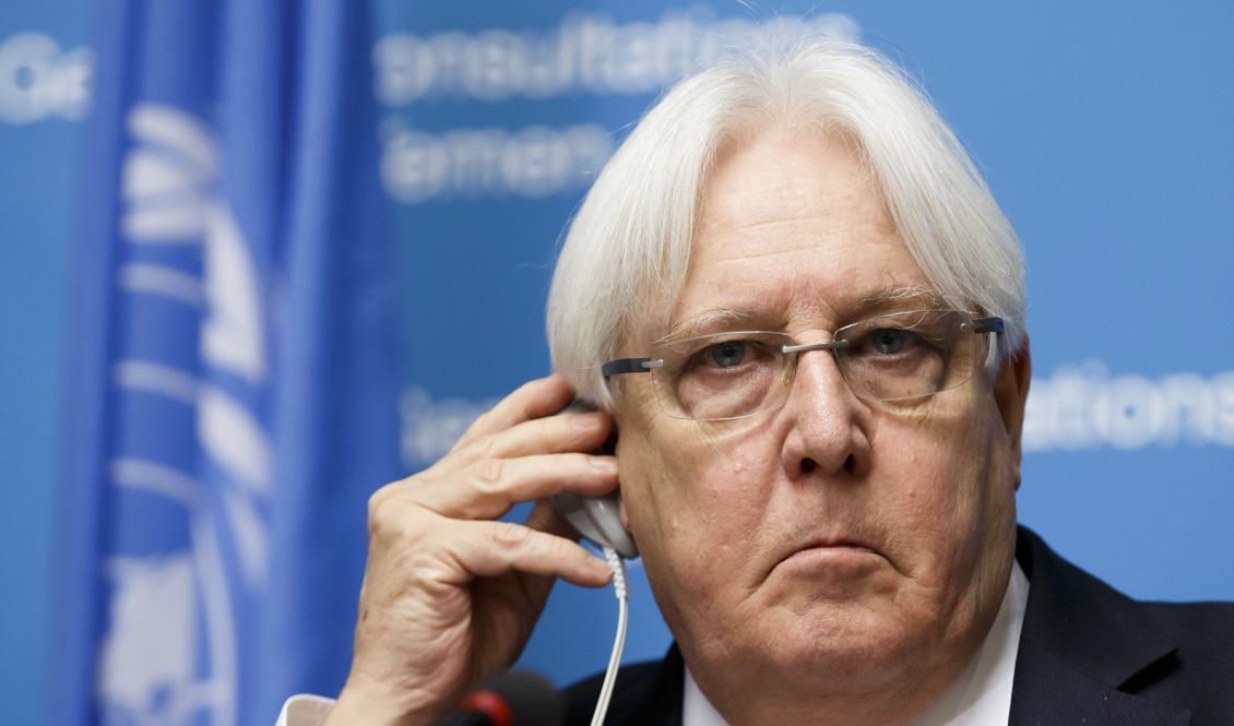 

Martin Griffiths, FN:s sändebud i Jemen. Foto: Salvatore Di Nolfi/AP/TT-arkivbild                                                                                        