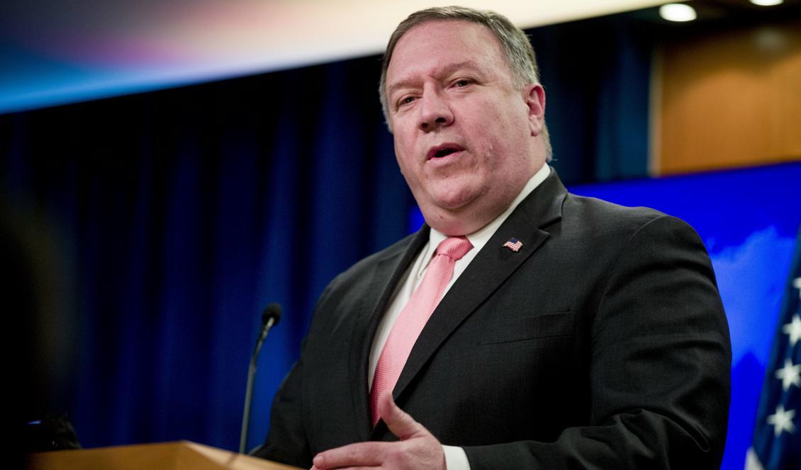 USA:s utrikesminister Mike Pompeo. Foto: Andrew Harnik/AP/TT-arkivbild