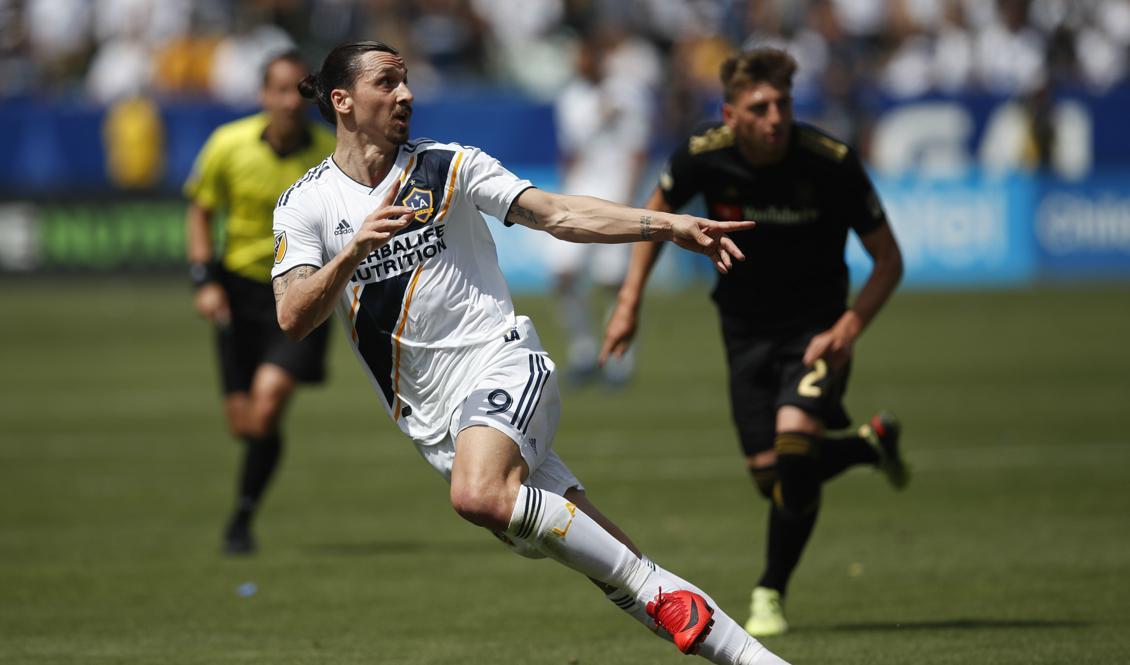 Zlatan Ibrahimovic skrev på för LA Galaxy i våras. Foto: Jae C. Hong/AP/TT-arkivbild
