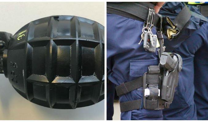 På åtta år har det skett 116 granatattacker i Sverige. Foto: Polisen/Epoch Times