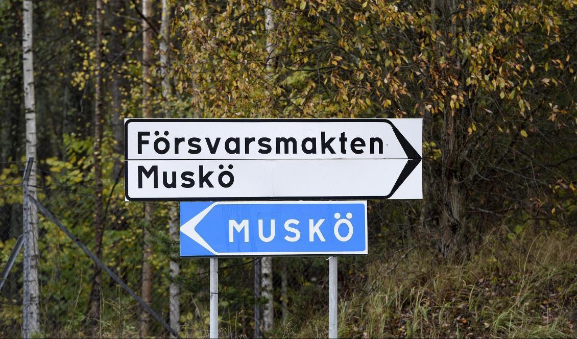 
Två personer har omhändertagits inne på Musköbasen. Foto: Pontus Lindahl/TT-arkivbild                                                