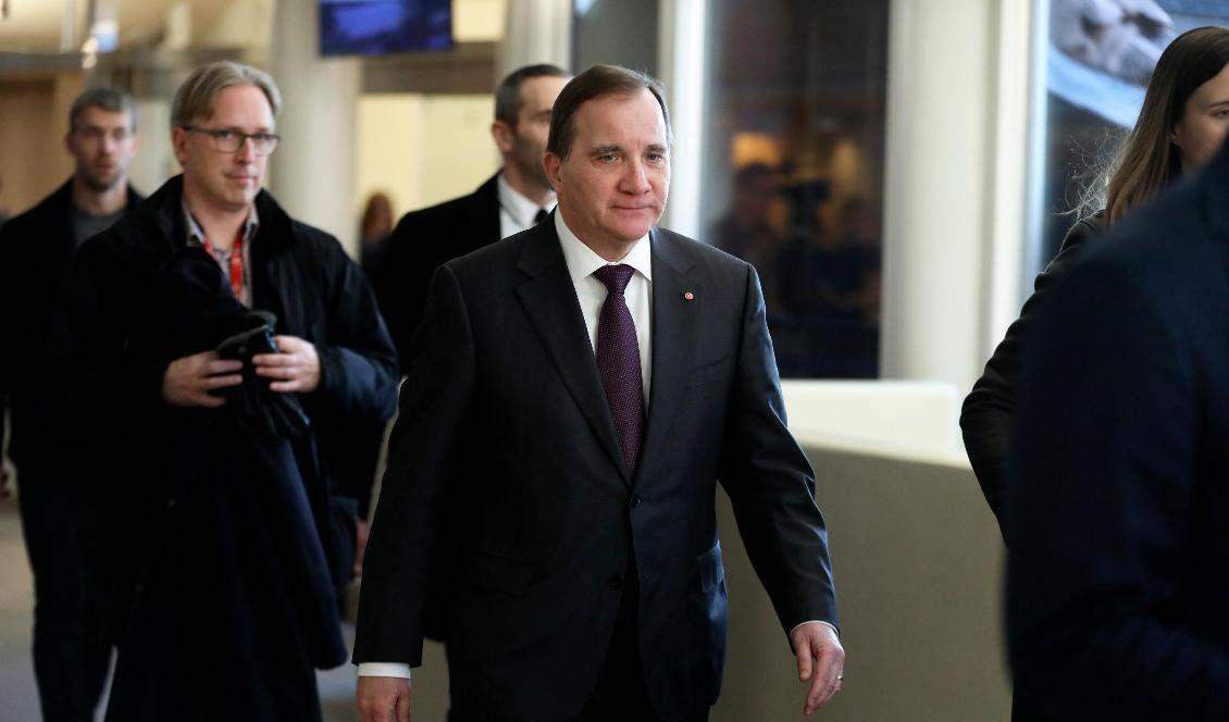 
S-ledaren Stefan Löfven kommer inte att få stöd av Centern i en kommande statsministeromröstning. Foto: Sören Andersson/TT                                                