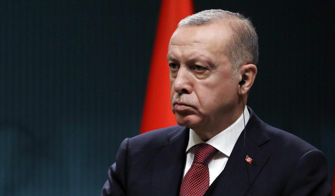 Turkiets president Recep Tayyip Erdogan på en presskonfrens i Ankara den 3 januari. Foto: Burhan Ozbilici/AP/TT