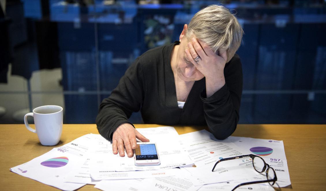 
Rekordmånga skulder gick vidare till Kronofogden under 2018. Foto: Jessica Gow/TT-arkivbild                                                