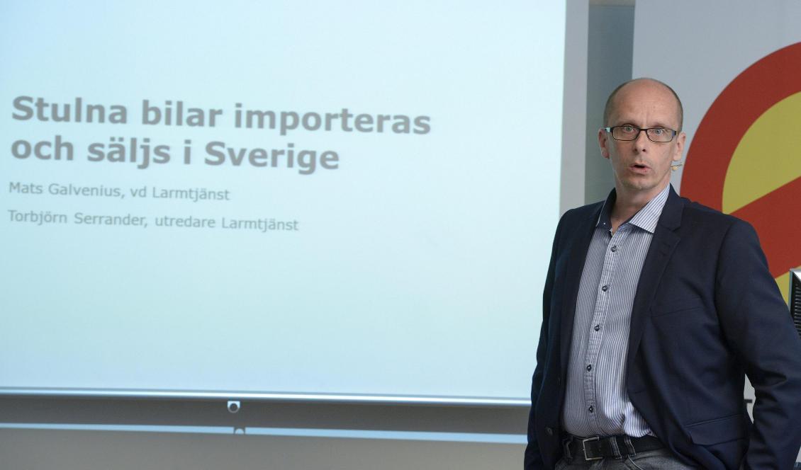 Mats Galvenius, vd hos Larmtjänst AB. Foto: Bertil Ericson/TT-arkivbild