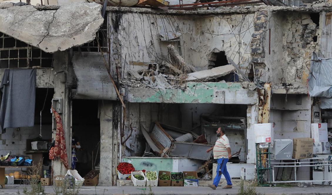 Stora delar av Syriens infrastruktur har sargats av kriget. Foto: Sergei Grits/AP/TT-arkivbild