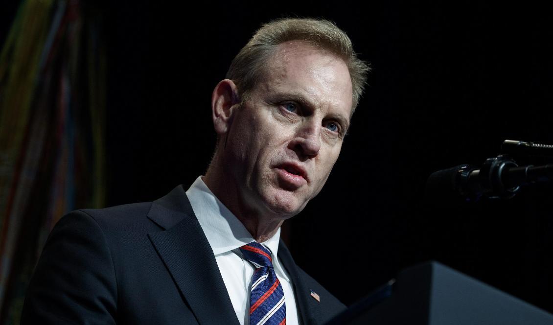 USA:s tillförordnade försvarsminister Patrick Shanahan. Foto: Evan Vucci /AP/TT-arkivbild