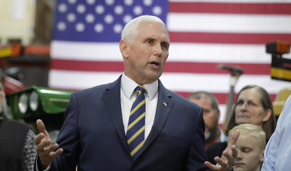 USA:s vicepresident Mike Pence. Foto: Darron Cummings/AP/TT