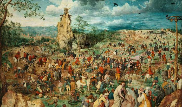 
"Processionen till Kalvarieberget (Kristus bär på korset),” 1564, av Pieter Bruegel den äldre. Bildgalleriet, Kunsthistorisches Museum, Vienna. Foto: Luciano Romano/Kunsthistorisches Museum, Vienna                                                