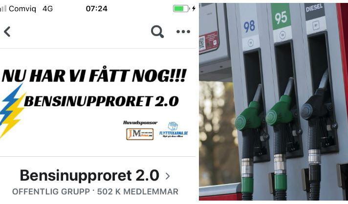 Bensinupproret har nu samlat en halv miljon medlemmar.