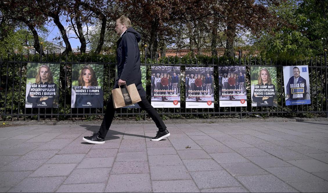 Valaffischer inför Europaparlamentsvalet 2019. Foto: Janerik Henriksson/TT