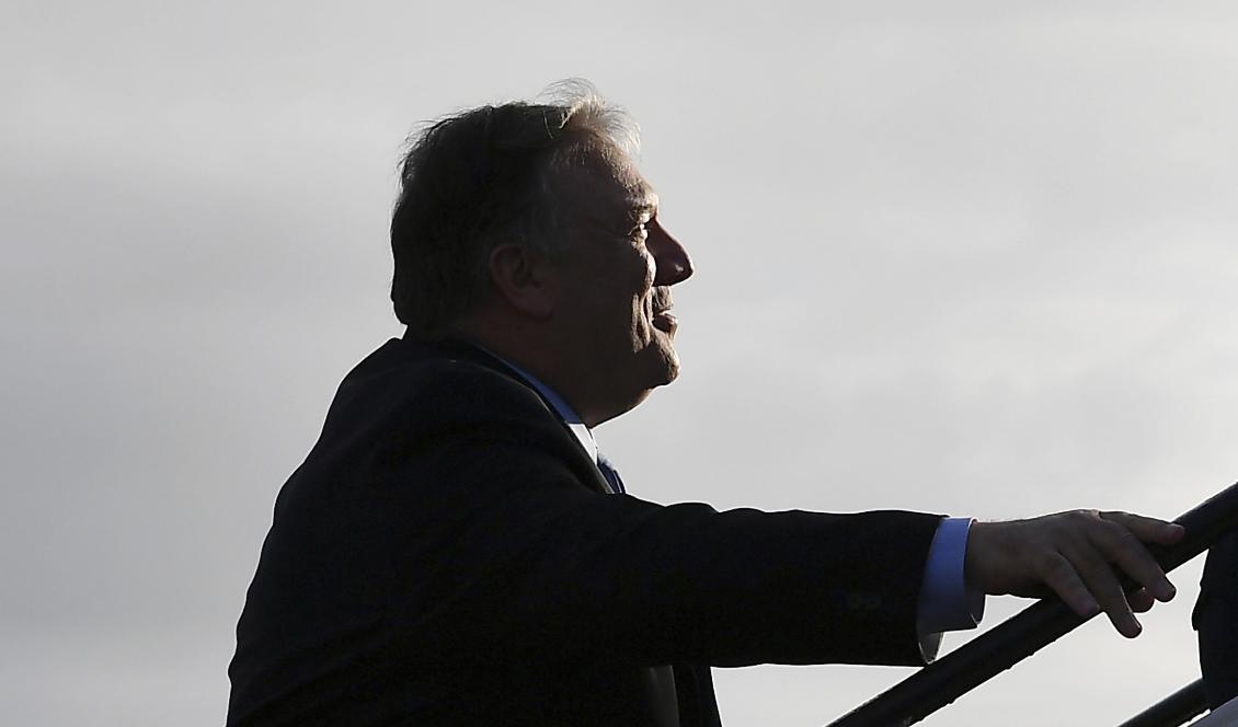 Mike Pompeo. Bild från Londonflygplatsen Stansted i förra veckan. Foto: Mandel Ngan/pool/AP/TT