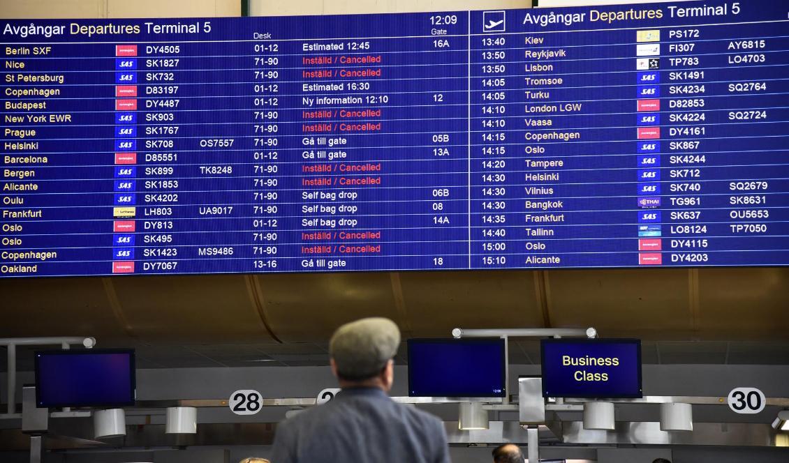 
För flygbolaget SAS har strejkapril övergått i strejkmaj. Foto: Tove Eriksson/TT-arkivbild                                                