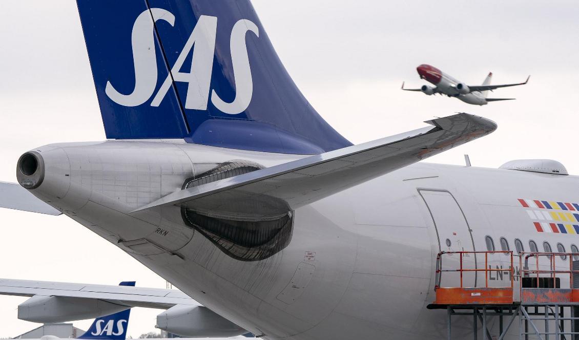 
SAS presenterar delårssiffror för andra kvartalet. Fem av sju dagar då SAS piloter i Danmark, Norge och Sverige strejkade inföll under kvartalet. Foto: Johan Nilsson/TT-arkivbild                                                