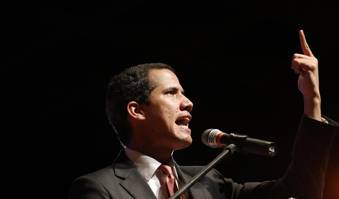 Venezuelas oppositionsledare Juan Guaidó. Foto: Ariana Cubillos/AP/TT-arkivbild