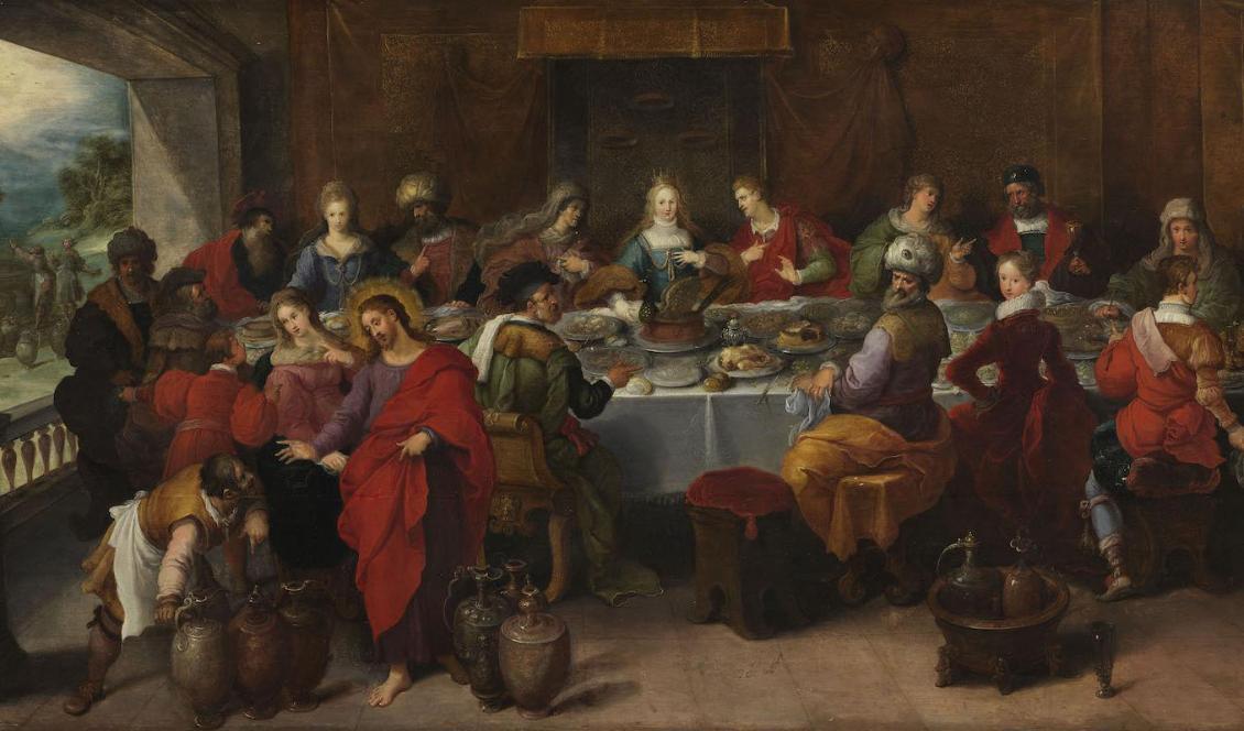 

Frans Francken d.y., Bröllopet i Kana, ca 1618–20, NM 7504.                                                                                                
