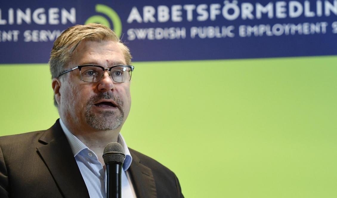 Arbetsförmedlingens generaldirektör Mikael Sjöberg. Foto: Stina Stjernkvist/TT-arkivbild