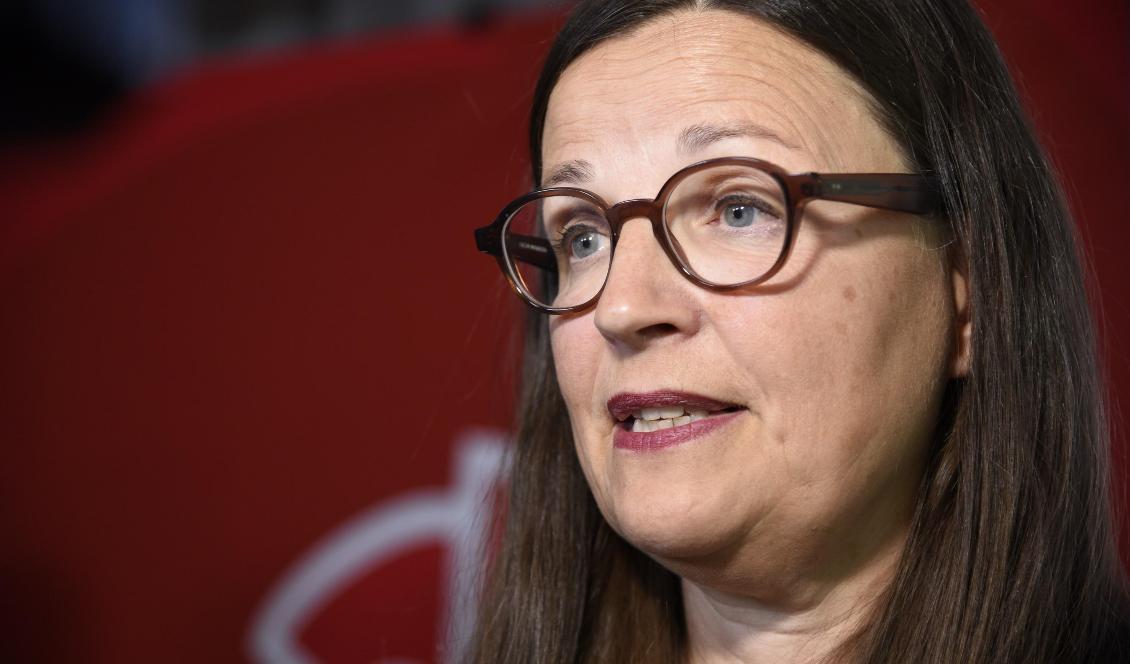 Utbildningsminister Anna Ekström (S) säger att kraven på analysförmåga ska öka i takt med att eleven blir äldre. Foto: Lisa Johansson/TT-arkivbild