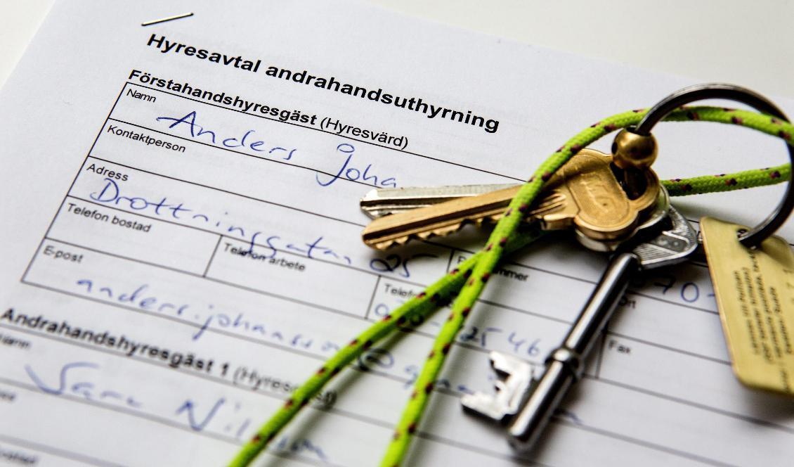 Från och med den 1 oktober gäller hårdare regler för olovlig andrahandsuthyrning. Foto: Christine Olsson/TT