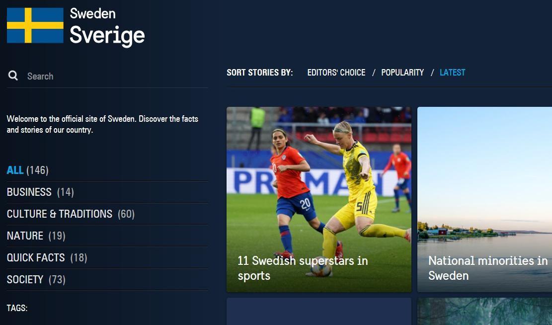 Statliga Svenska institutet har fått hård kritik för att man marknadsför Sverige som ett generöst bidragslands. Nu har man rensat viss information. Foto: Skärmdump/sweden.se