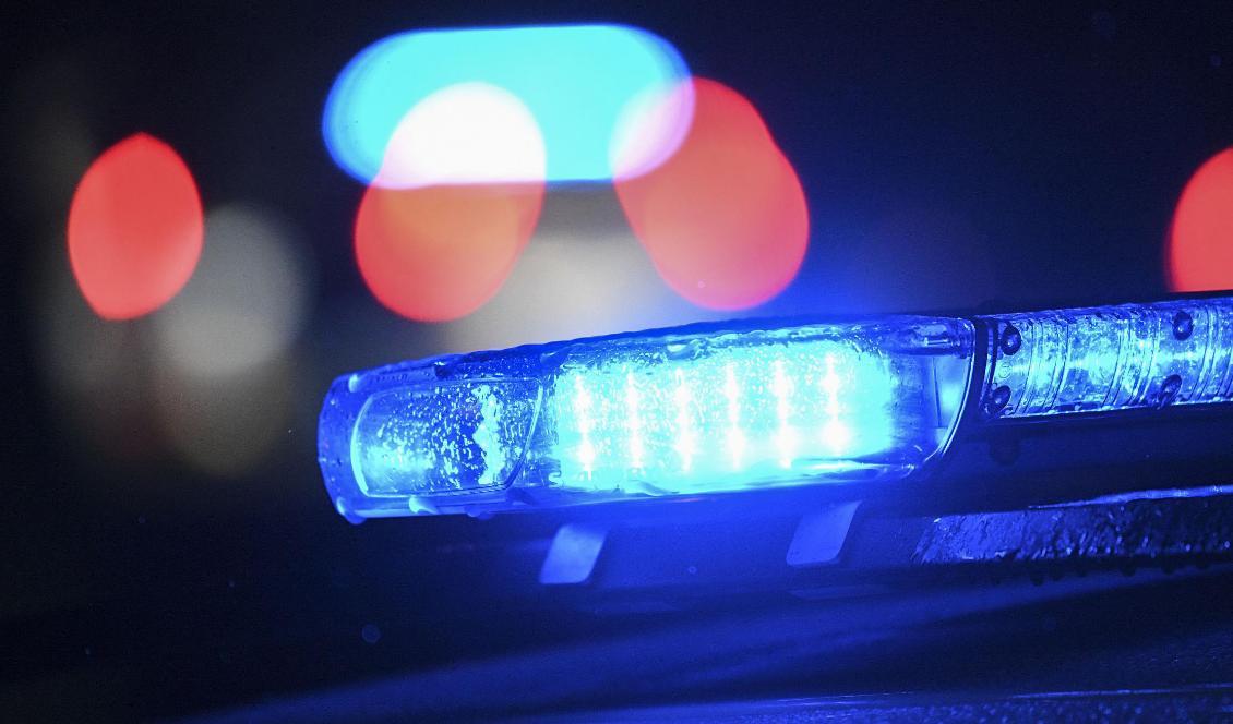 Den stenkastande mannen kunde gripas av polis vid en väg utanför Kristianstad. Foto: Johan Nilsson/TT-arkivbild