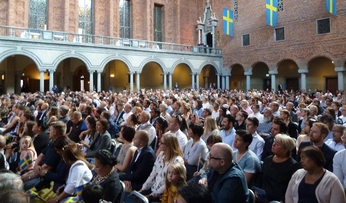 Medborgarskapsceremoni i Stockholms stadshus. Foto: Lars Pedersen/TT-arkivbild