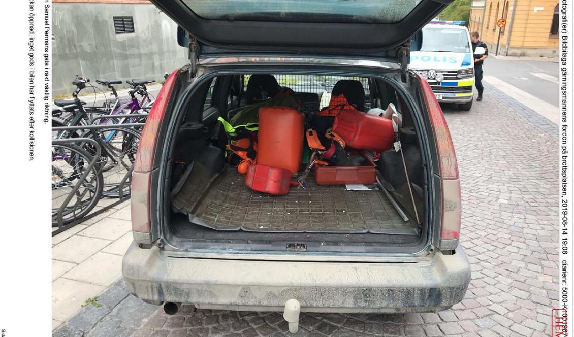 Polisen stoppade mannen när han körde bil i centrala Östersund i augusti. Foto: Polisen-arkivbild