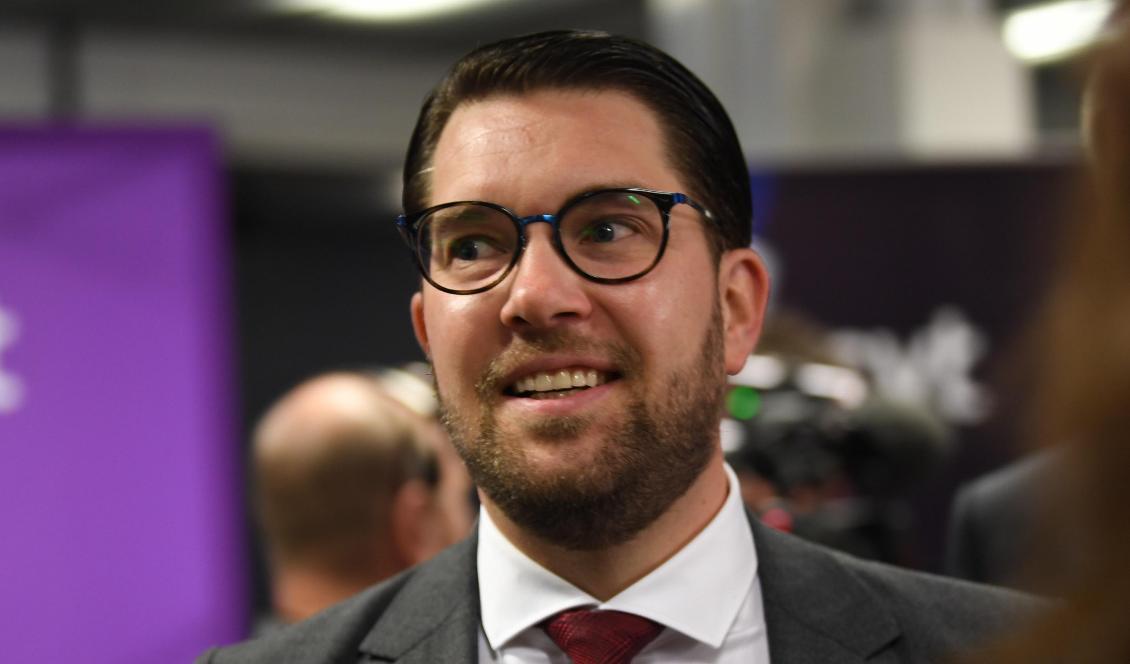Sverigedemokraternas partiledare Jimmie Åkesson kan glädja sig åt en ny toppnotering i DN/Ipsos senaste mätning. Foto: Fredrik Sandberg/TT-arkivbild
