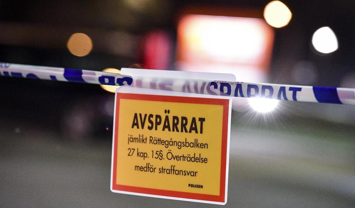 Skottlossning på en restaurang i Södertälje. Foto: Johan Nilsson/TT-arkivbild