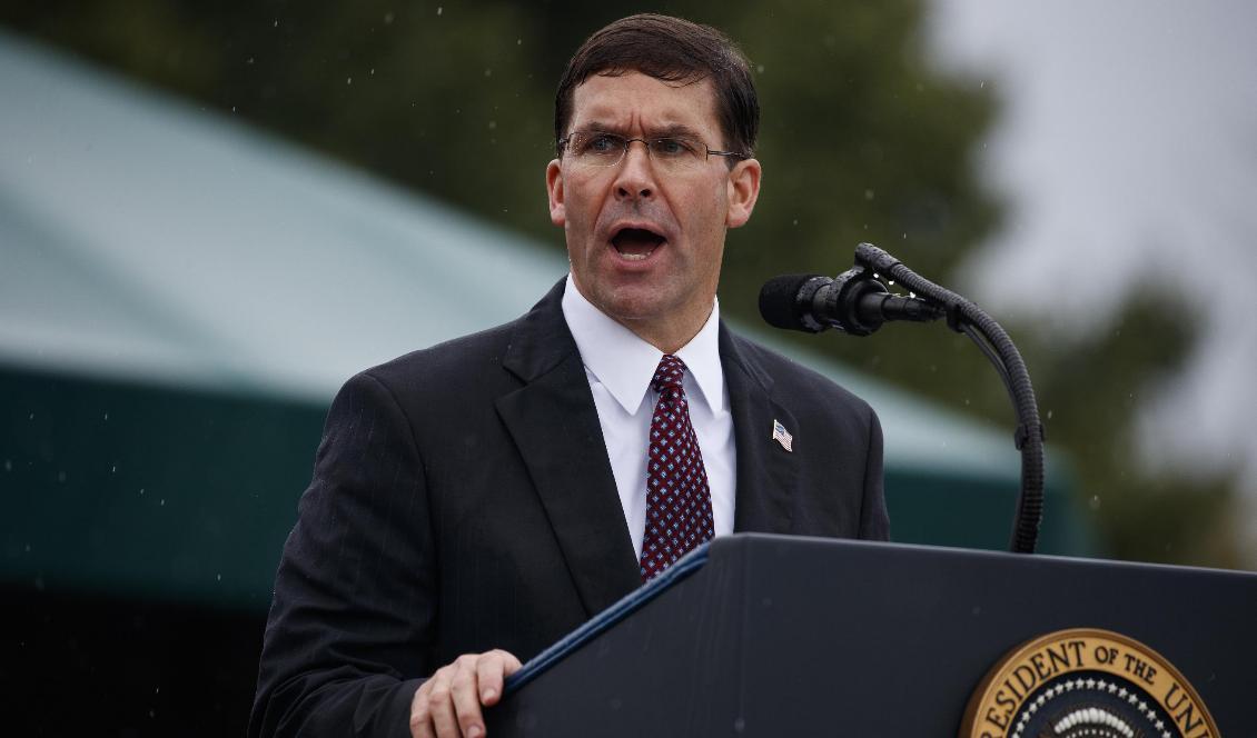 

USA:s försvarsminister Mark Esper. Foto: Evan Vucci/AP/TT-arkivbild                                                                                                