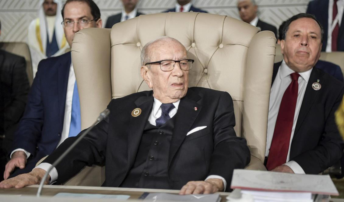 
Tunisiens president Beji Caid Essebsi. Foto: Fethi Belaid/AP/TT-arkivbild                                                