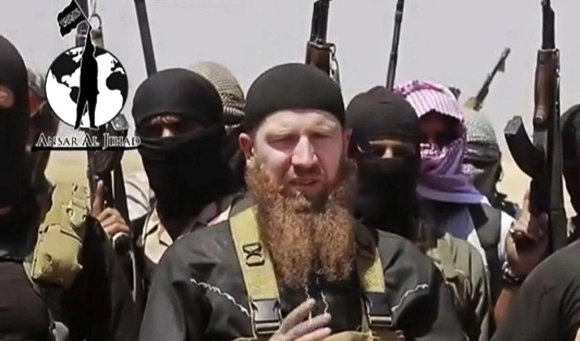 Abu Omar al-Shishani, som dödades i strider i Irak 2016. Bilden är från ett IS-relaterat konto på sociala medier. Foto: AP/TT