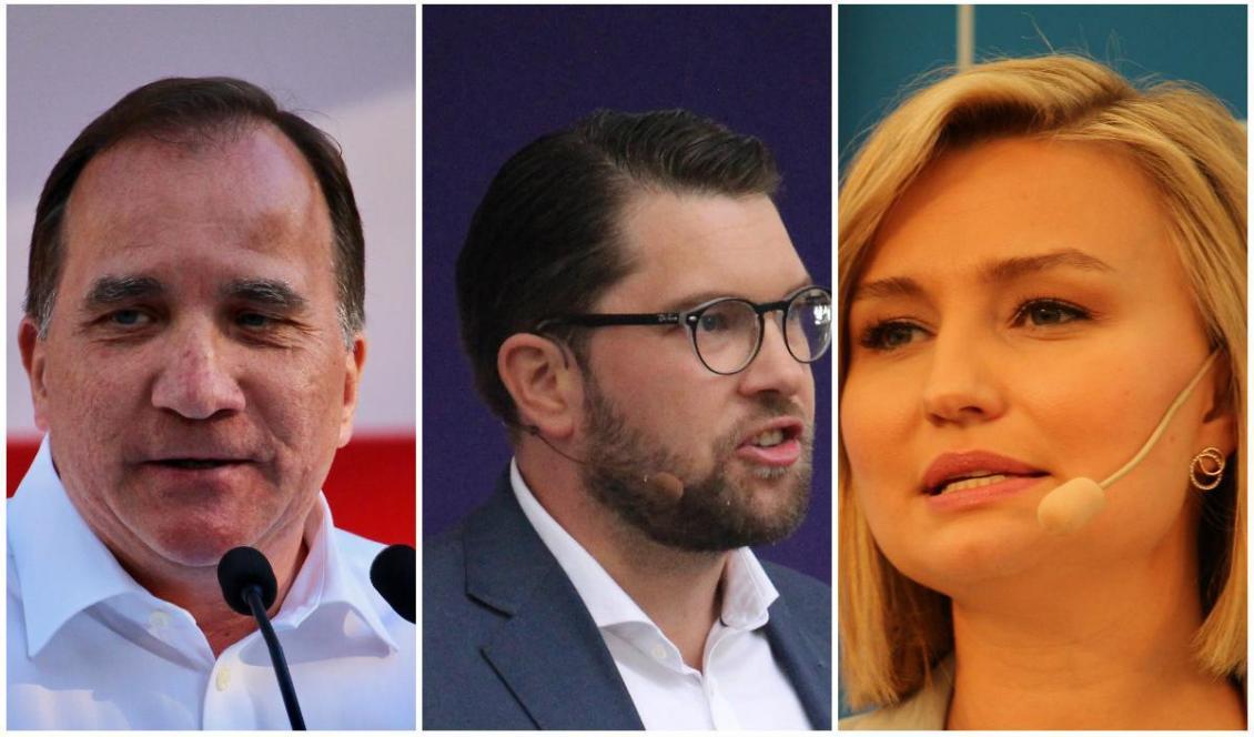 Stefan Löfven (S) rasar i förtroende. Jimmie Åkesson ökar och ligger nu i topp tillsammans med Ebba Busch Thor (KD). Foto: Epoch Times