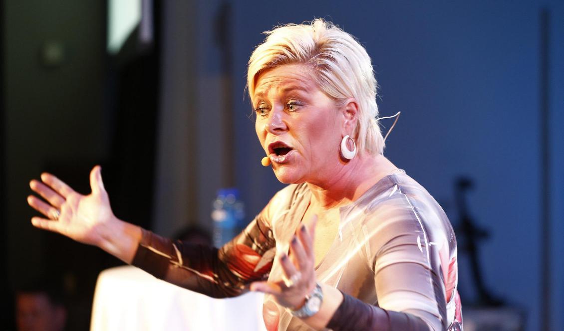 Siv Jensen, partiledare i Fremskrittspartiet i Norge. Foto: Gorm Kallestad/AFP via Getty Images