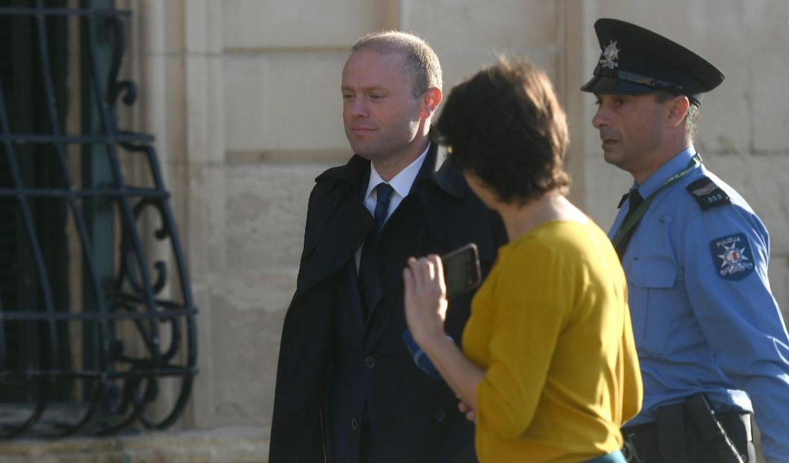 Någon gång under våren väntas premiärminister Joseph Muscat avgå. Foto: Rene Rossignaud/AP/TT-arkivbild