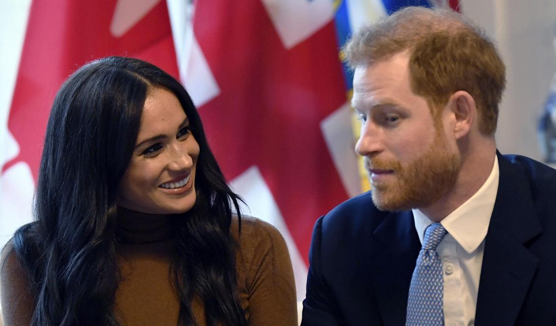 Storbritanniens prins Harry och hans hustru Meghan. Foto: Daniel Leal-Olivas /AP/TT-arkivbild