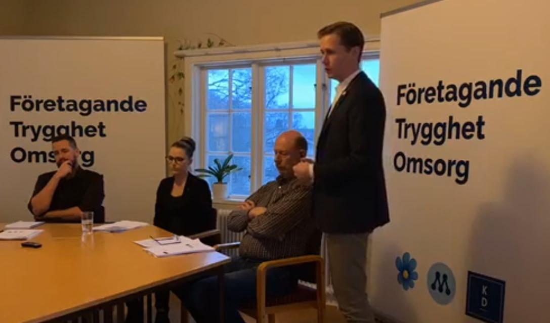 SD, M och KD har bildat ett konservativt block i Ockelbo. Foto: Skärmdump/Facebook
