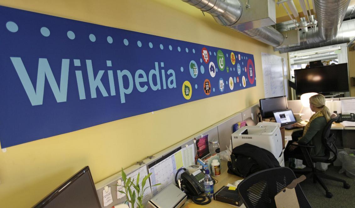 
Bilden är från Wikipedias kontor i San Francisco i USA. Foto: Eric Risberg/AP/TT-arkivbild                                                