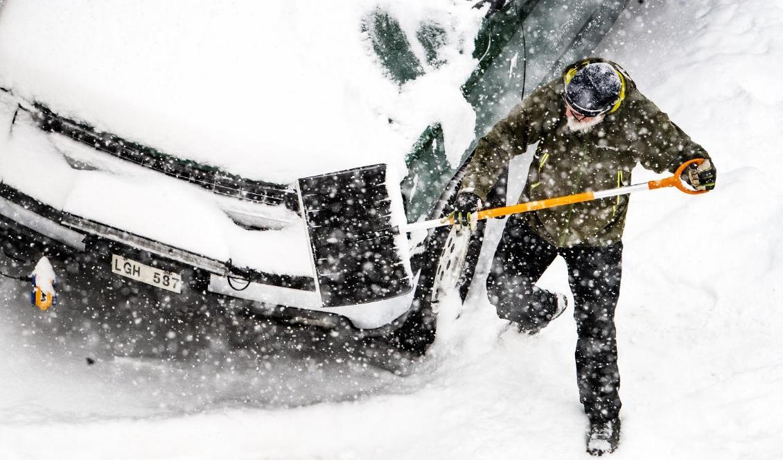 
Nu varnar SMHI för rejält snöfall. Foto: Ulf Palm/TT-arkivbild                                                