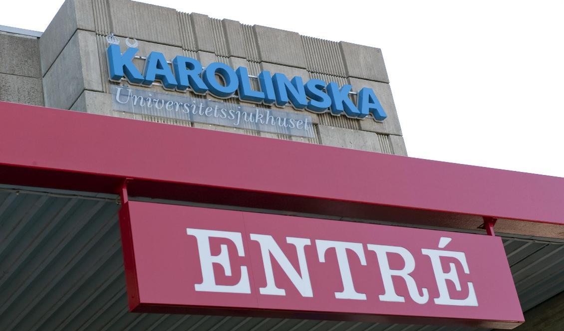 Tolv personer vårdas för covid-19 på Karolinska universitetssjukhuset i Huddinge. Foto: Bertil Ericson/TT-arkivbild