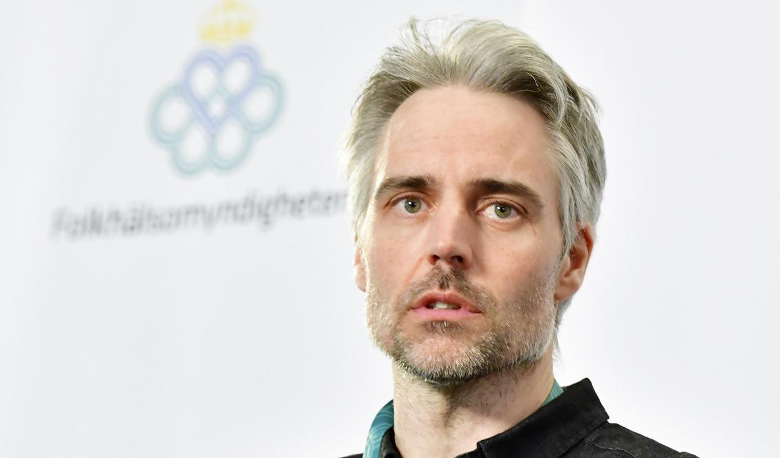 Anders Wallensten, biträdande statsepidemiolog Folkhälsomyndigheten under den dagliga pressträffen om coronasituationen. Foto: Jonas Ekströmer/TT-arkivbild