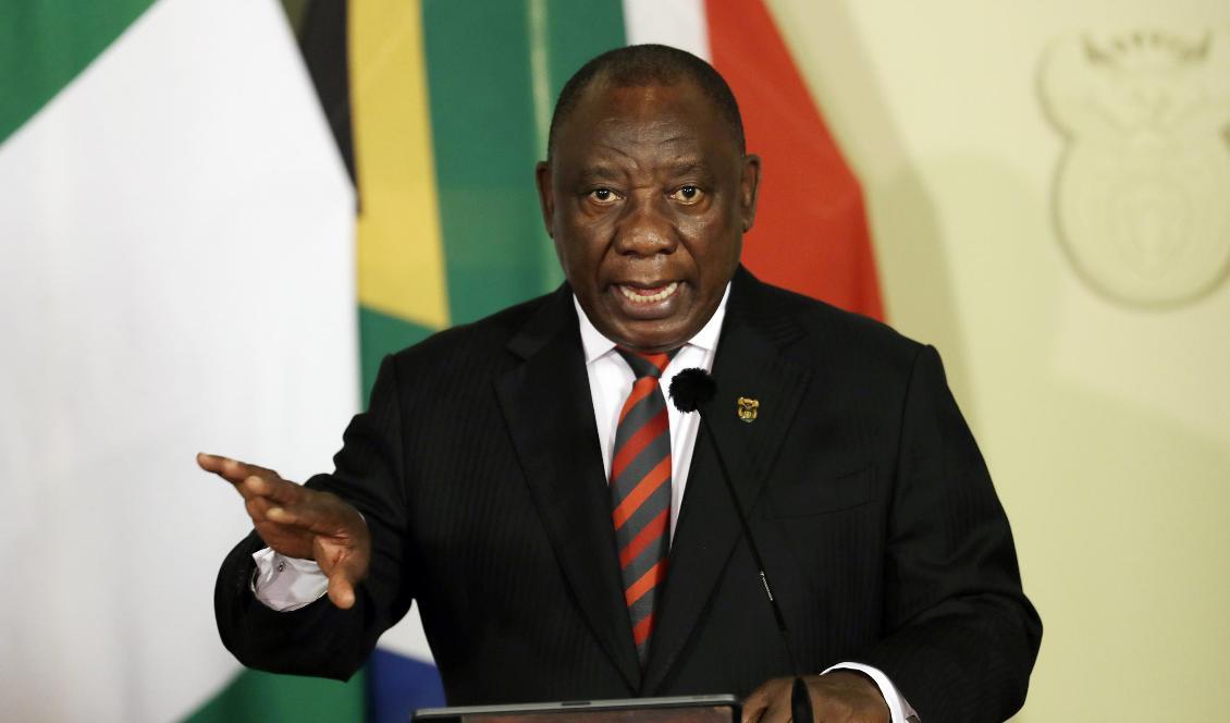 Sydafrikas president Cyril Ramaphosa. Foto: Themba Hadebe/AP/TT-arkivbild