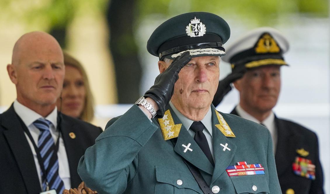 

Norges kung Harald under 75-årsevenemangen i Oslo på fredagen. Foto: Lise Åserud/NTB Scanpix/TT                                                                                                