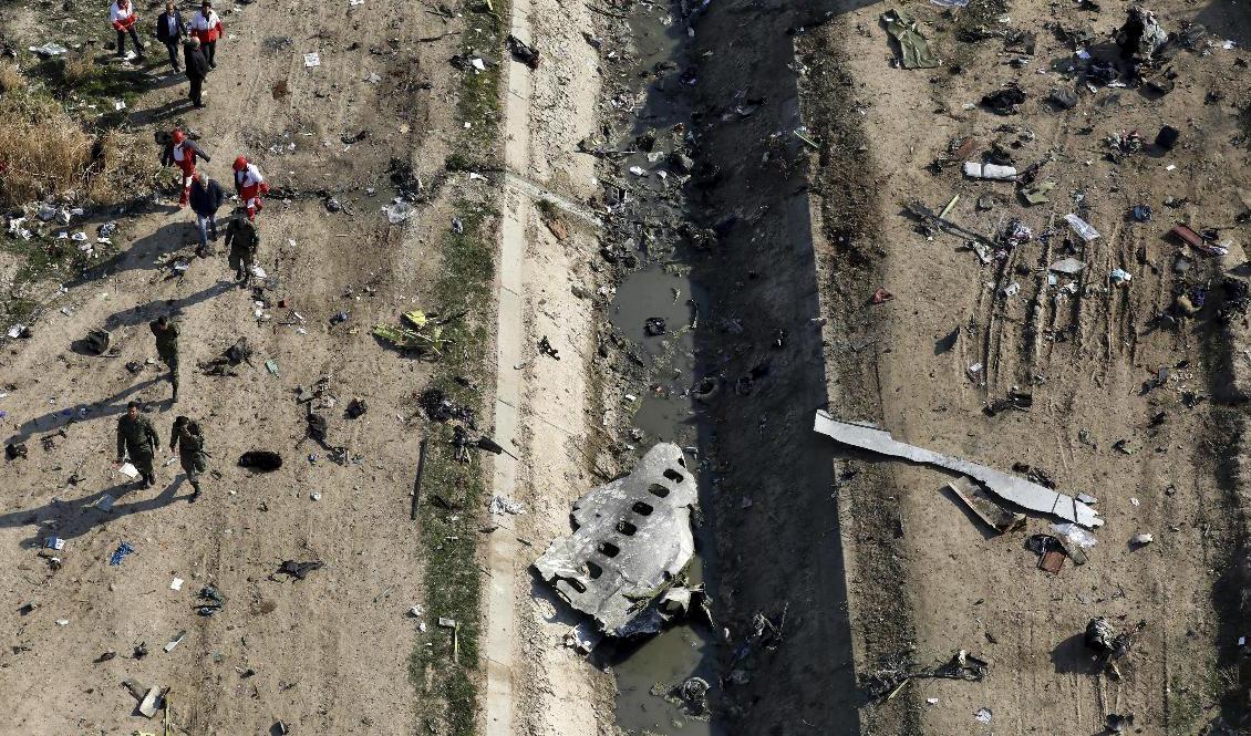 Kraschen inträffade sydväst om Irans huvudstad Teheran. Foto: Ebrahim Noroozi/AP/TT-arkivbild