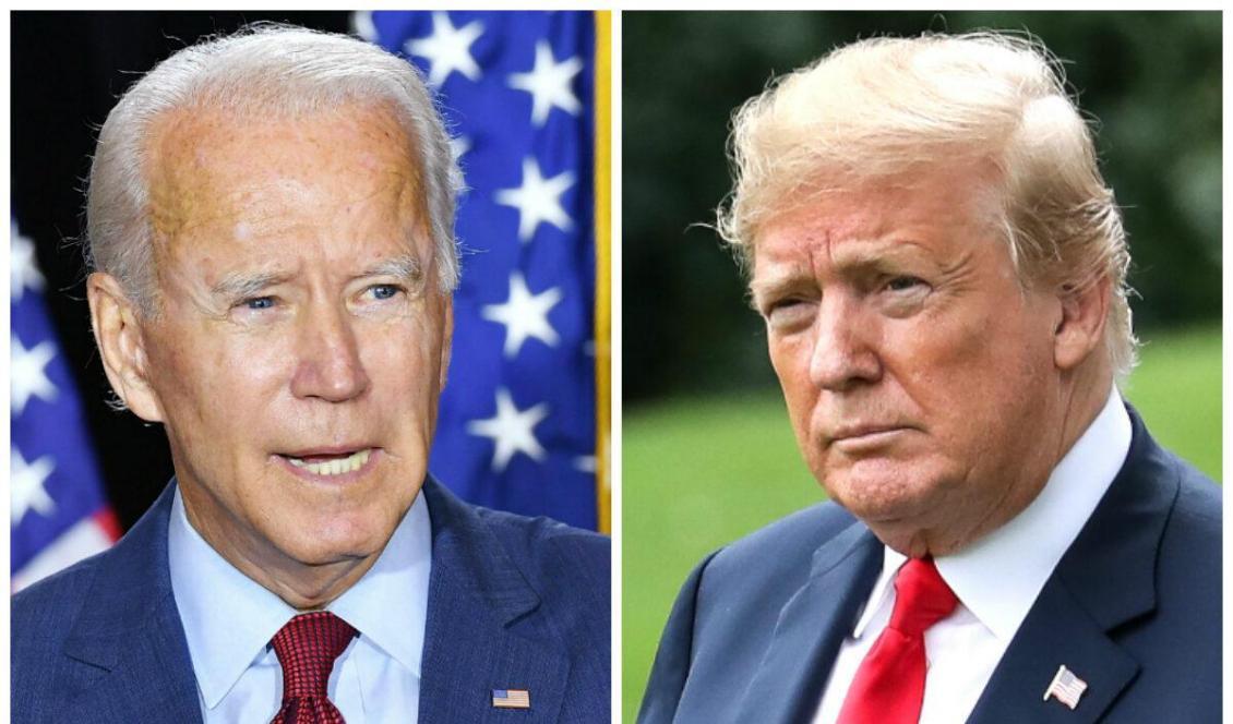 





Demokraternas presidentkandidat Joe Biden (vä) talar med journalister i Wilmington, USA den 13 augusti 2020. Foto: Mandel Ngan/AFP via Getty Images. President Donald Trump (hö) på gräsmattan utanför Vita huset den 27 juni 2018. Foto: Samira Bouaou/Epoch Times                                                                                                                                                                                                                                                                        